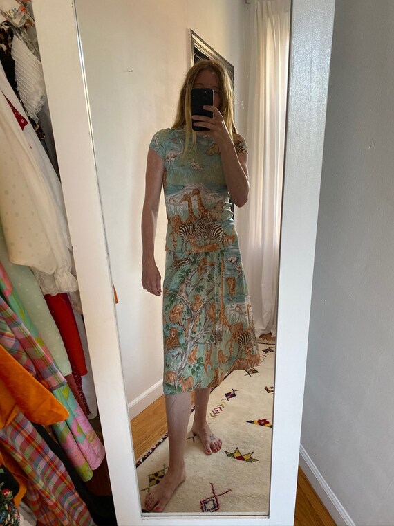 Safari Print Two-Piece Skirt Set
