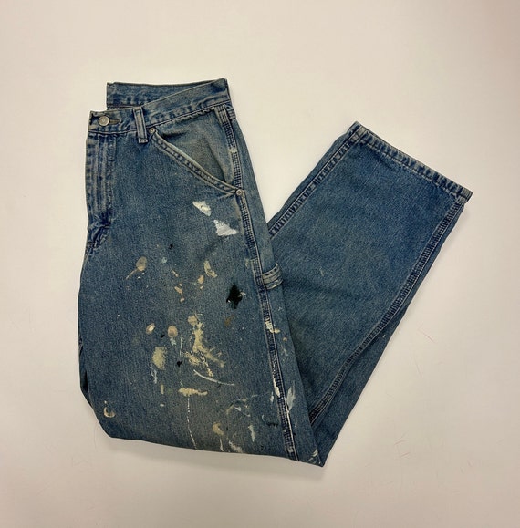 Vintage Paint Splatter Carpenter Jeans - Wrangler