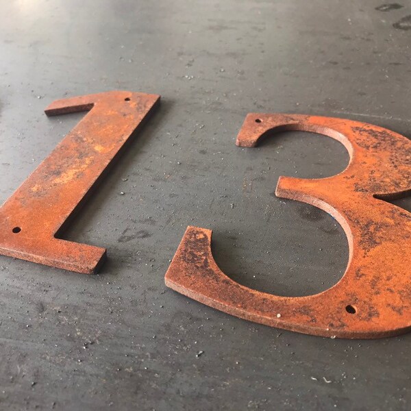 4" Rusty Metal Letter/Numbers