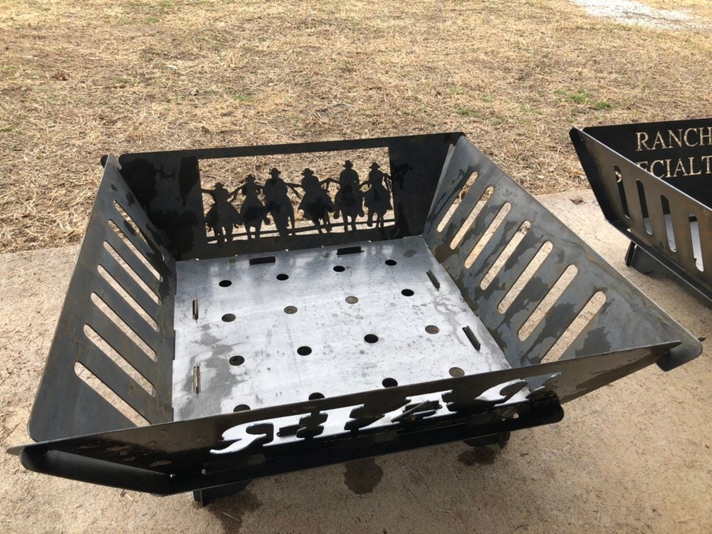 Custom Fire Pit Collapsible Portable Camping Metal Etsy