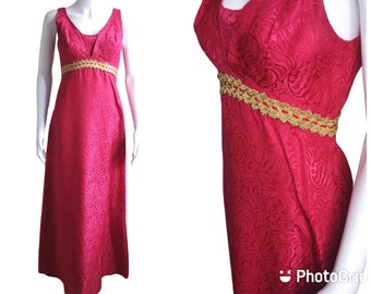 Vintage 1960s evening dress small, vintage prom dress small, 1960s prom dress small, 1960s column dress small