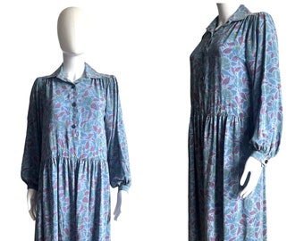 Vintage 1970s Guy Laroche silk dress medium