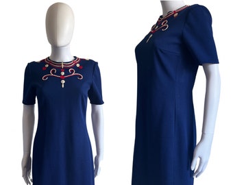 Vintage 1960s mod mini dress small