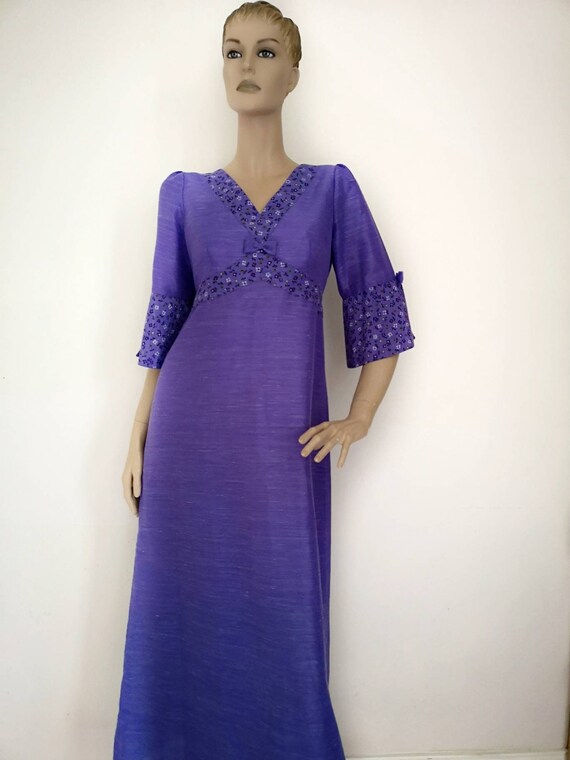 Vintage 1970s dress small, vintage maxi dress smal