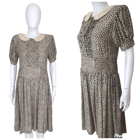 Vintage 1980s prairie dress medium