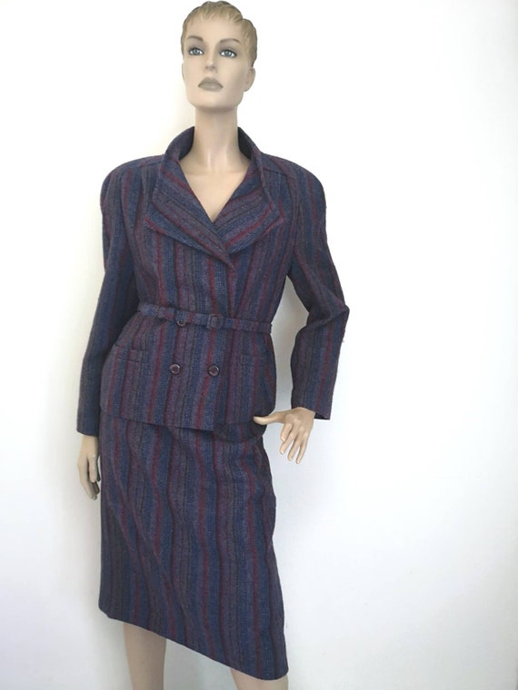 Vintage wool suit ladies, vintage womens two-piece