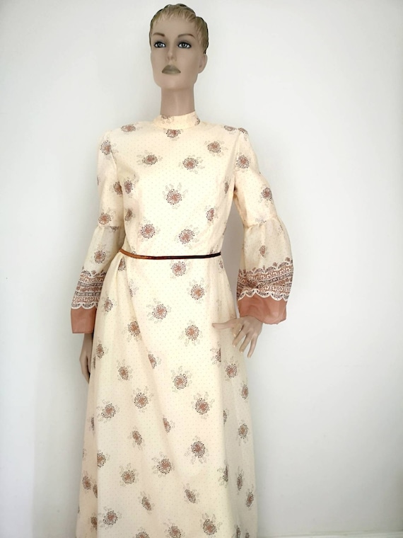 Vintage 1970s prairie dress, prairie dress medium,
