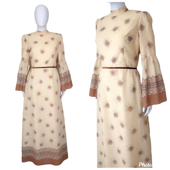 Vintage 1970s prairie dress, prairie dress medium,