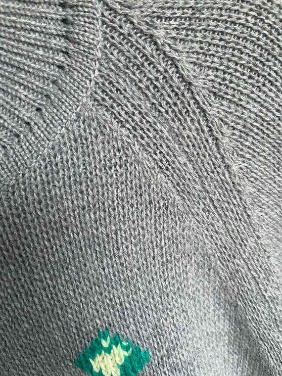 Vintage Italian wool sweater medium, vintage grey… - image 9