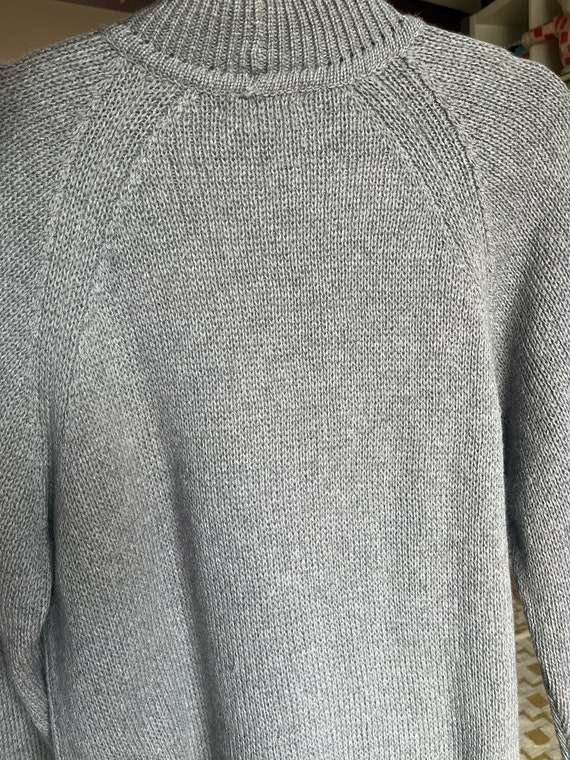 Vintage Italian wool sweater medium, vintage grey… - image 10