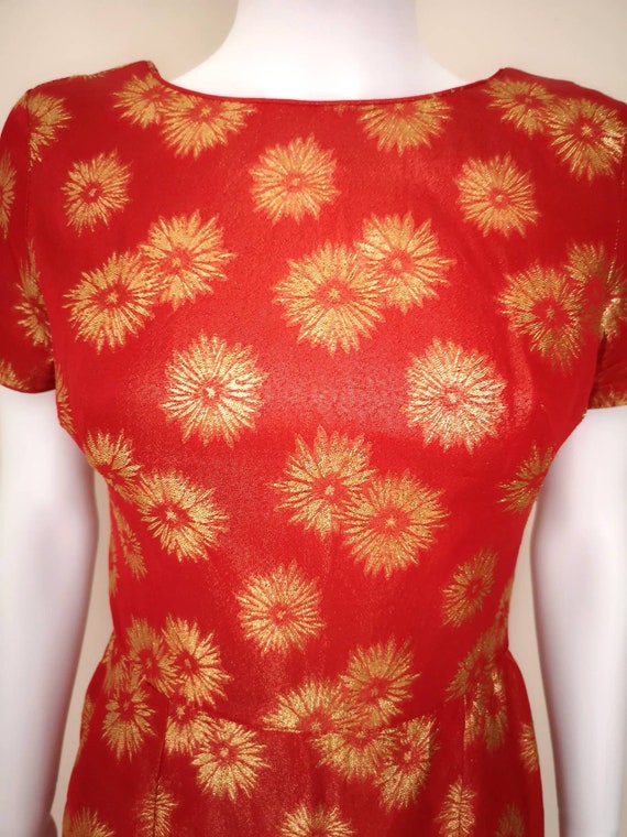 Vintage 1950s wiggle dress small, vintage pinup d… - image 4