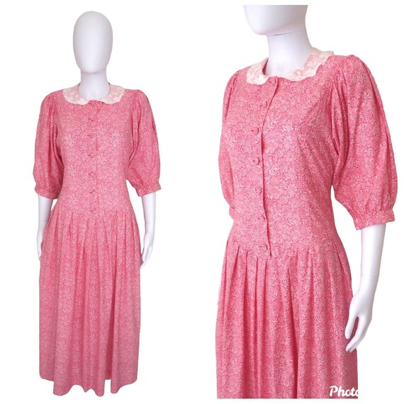 Vintage Laura Ashley dress, vintage floral print d