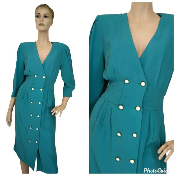 Vintage 1980s does 1940s dress small, vintage midi