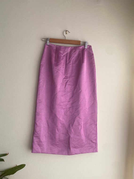 color-shift purple/pink long skirt