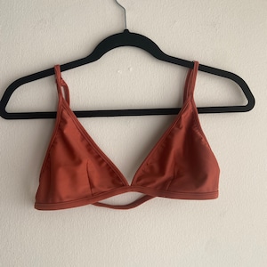 reddish brown bikini top L