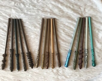 Set of 5 Harry Potter inspired pencil wands/wizard pencil wands