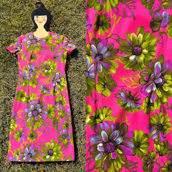 Vintage 60s/70s Pink, Green, Purple, Blue, Black,… - image 1