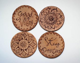 Handgemaakte lederen Coasters