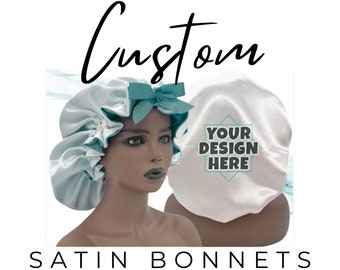 Custom Personalized Satin Bonnet - for Adults, Kids, & Baby