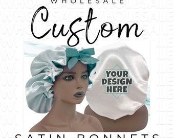 Custom Wholesale Premium Satin Bonnets | Add A Matching Gift Bag