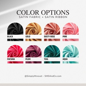 Long Extended Satin Bonnet for Braids Weaves and Locs by Simply Minovet Designs (Color Swatches)