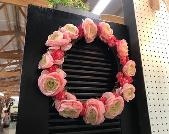 Pink Flowered Wreath
