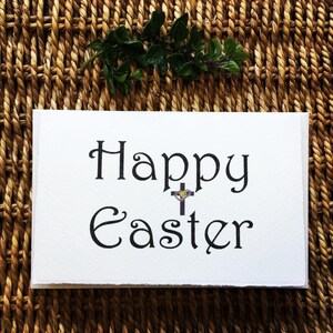 Osterkarten: 4er Set - Handgemacht. Frohe Ostern & Er ist auferstanden.