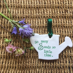 So many seeds so little time. Handmade gardening gift.