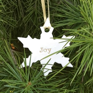 Joy Christmas snowflake decoration