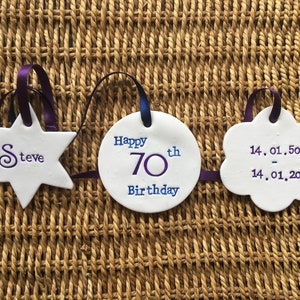 Birthday clay decoration