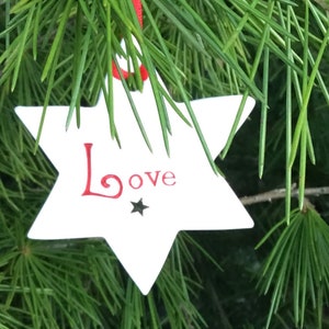 Handmade Love star Christmas decoration