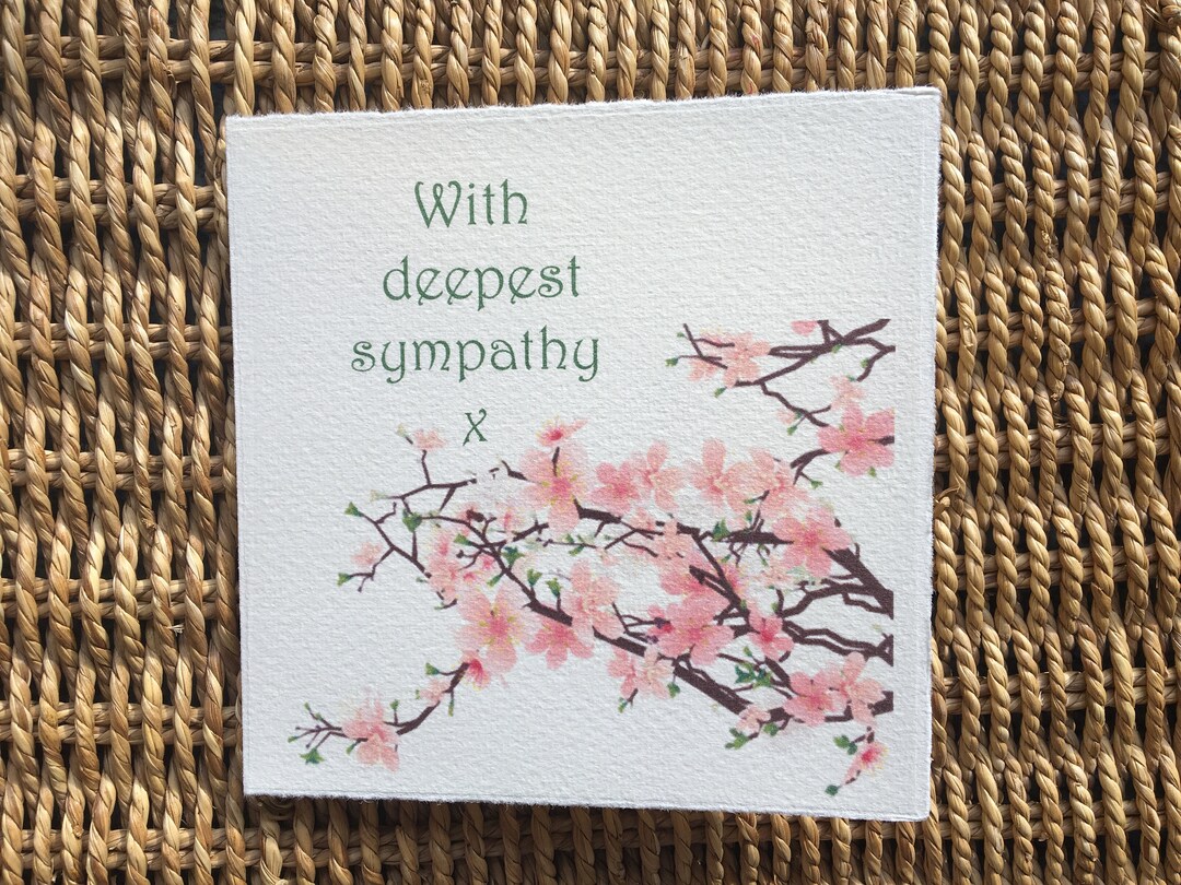 Hand Made Card. With Deepest Sympathy - Cherry Blossom - Etsy