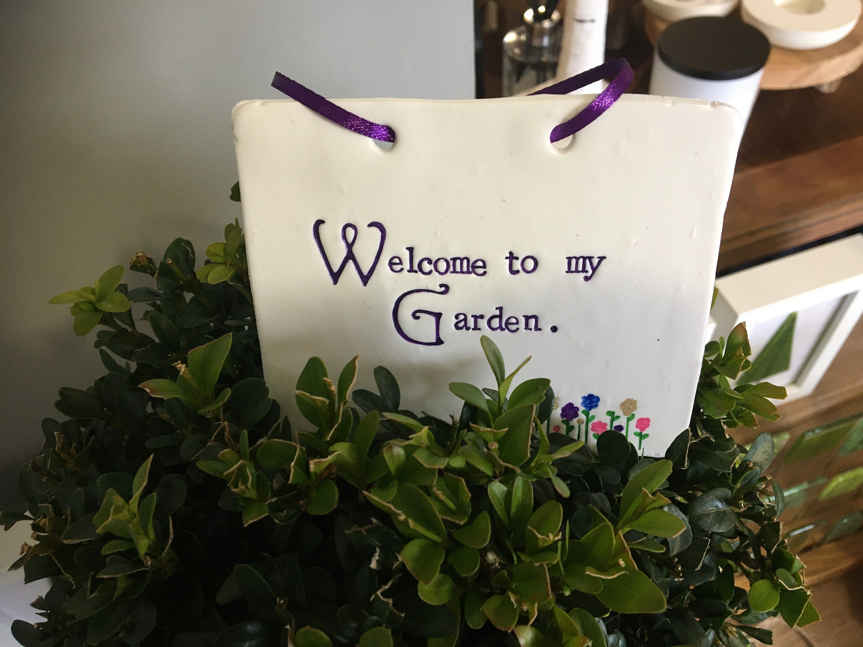 Willkommen in meinem Garten Gartenschild | Etsy