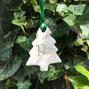 Handmade Christmas Peace tree decoration