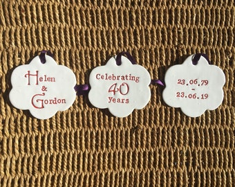 Wedding/ anniversary hanging keepsake