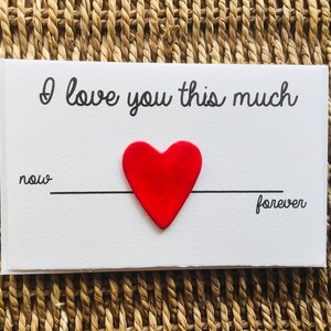 Ich liebe dich so sehr. Handgemachte Karte zum Valentinstag/Jubiläum/Hochzeit etc