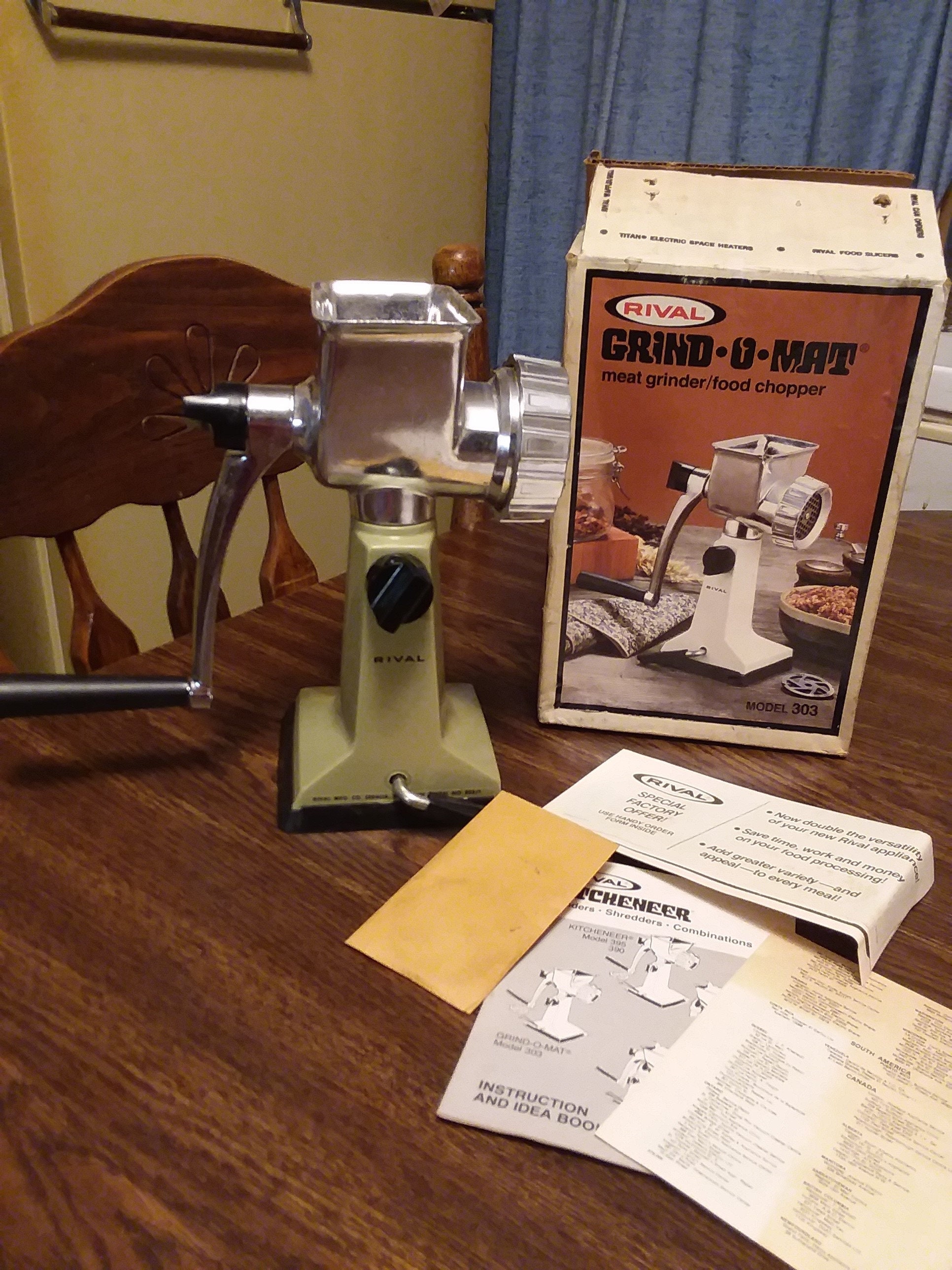 Vintage Rival Grind o Mat Meat Grinder Food Chopper with Box Etsy