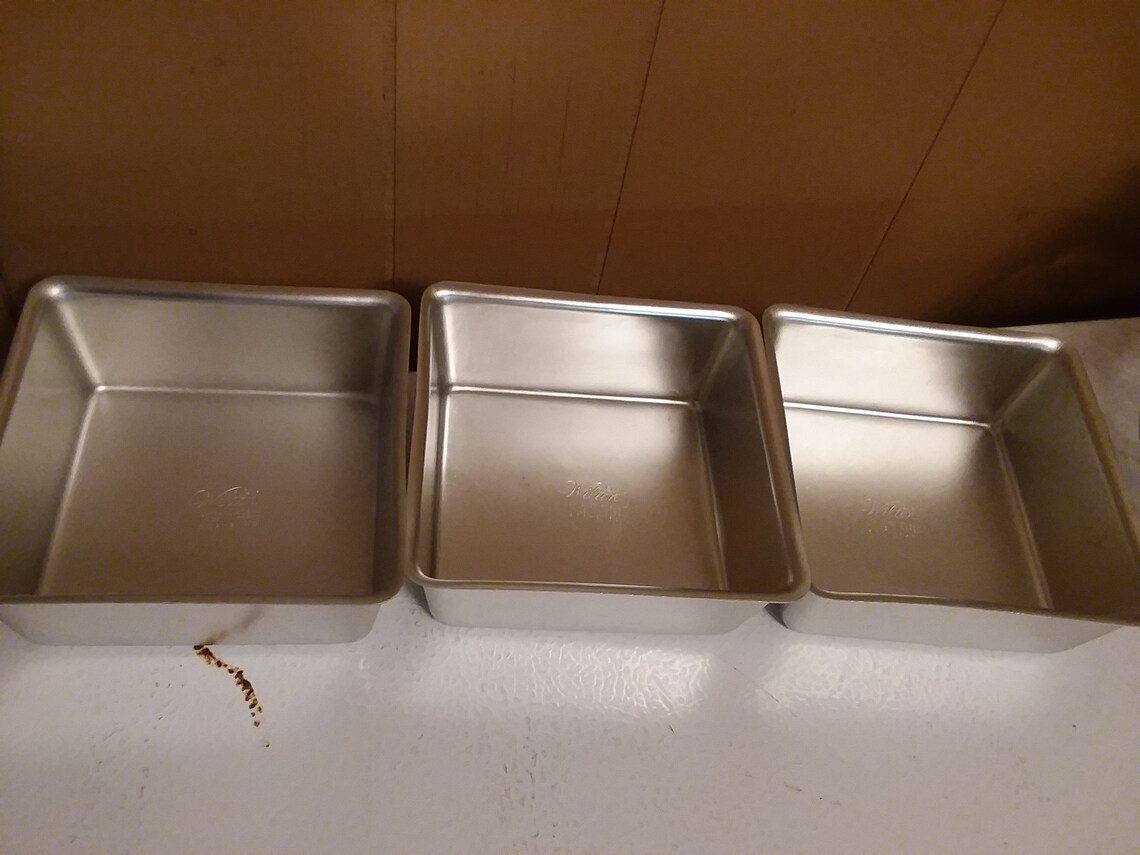 Vintage Wilton 1971 Square Cake Pans 5022162 Set of 3 Etsy