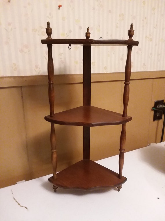 Vintage 3 Tiered Corner Shelf Shelves 20 Long Plus