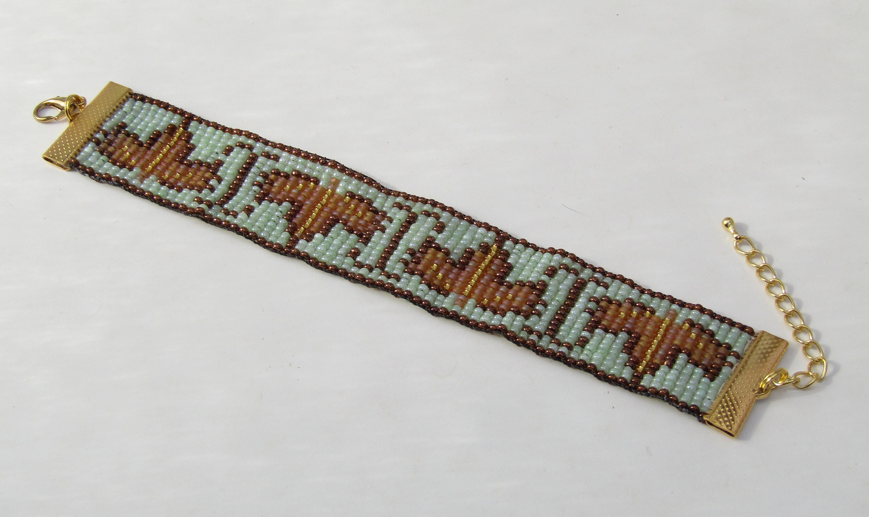 Autumn Maple Leaves Bead Loom Bracelet Etsy UK