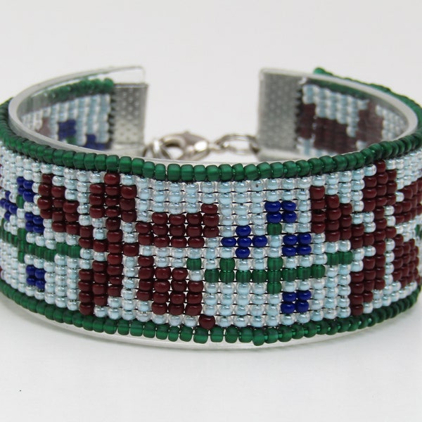 Virginia Creeper Vine Bead Loom Bracelet