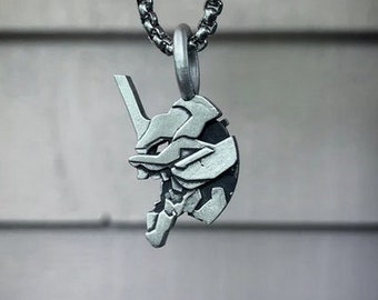 Colgante de la unidad Mech 01 Genesis, collar de plata, modelo detallado del robot