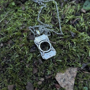 Colgante de Chip Espartano 117, joyería de plata de ley con la IA Cortana como jugador, collar Reclaimer, tamaño completo o estilo dije