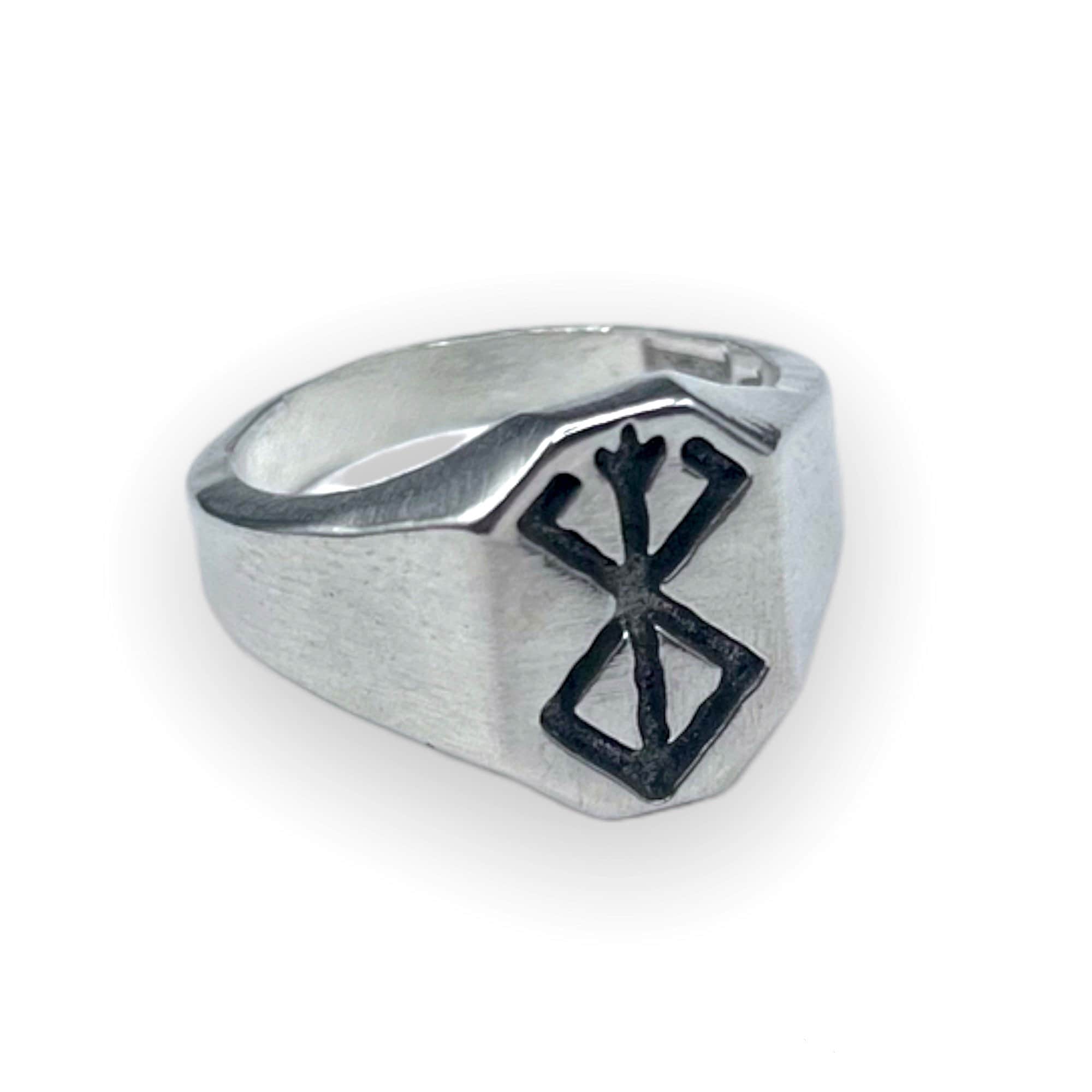 ☆nff☆ bold cross ring nff1 Retro Cross of Lorraine Stainless Steel Men's Ring - Rock
