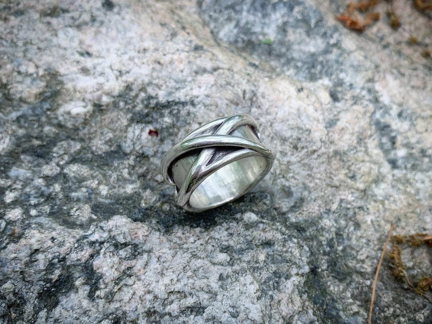 Navy & Dragon Ball Z Inspired Men's Wedding Band