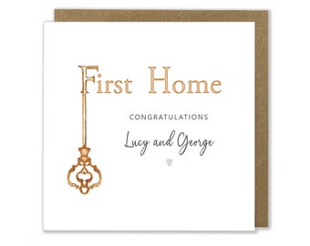 Personalised First Home Card, New Home, Congratulations Card, Moving House Card