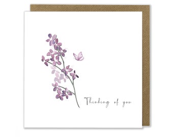 Floral Thinking of You Card, Sympathy Card, Bereavement Card