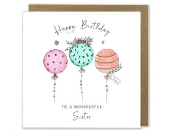 Carte d'anniversaire ballon, carte de joyeux anniversaire