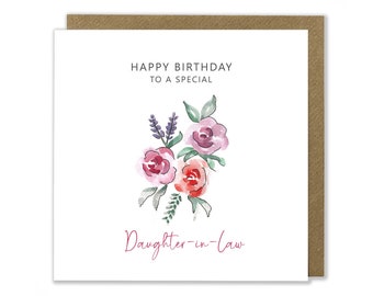 Rose Birthday Card, Happy Birthday Card, Female Birthday Card
