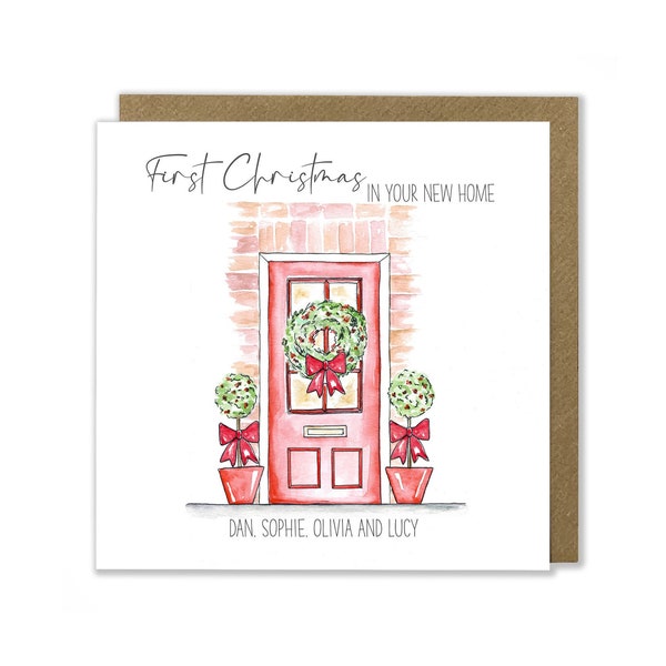 Personalised First Christmas in Your New Home Card, Happy New Home, Happy Christmas Card, New Home at Christmas Greeting Card